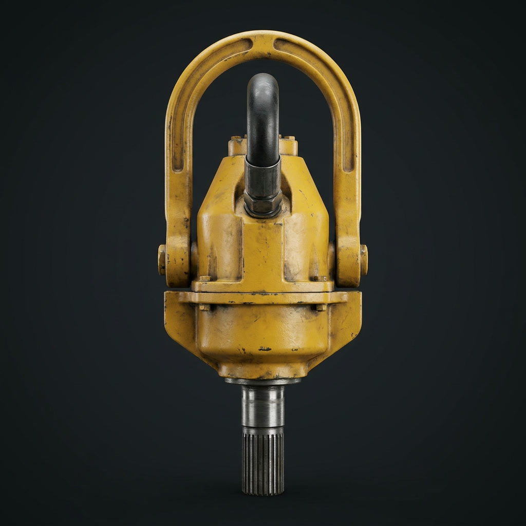 a generic power swivel mounted in a workover rig mast